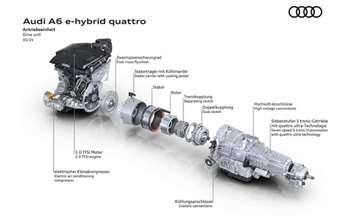 Audi A6 e-hybrid Quattro engine